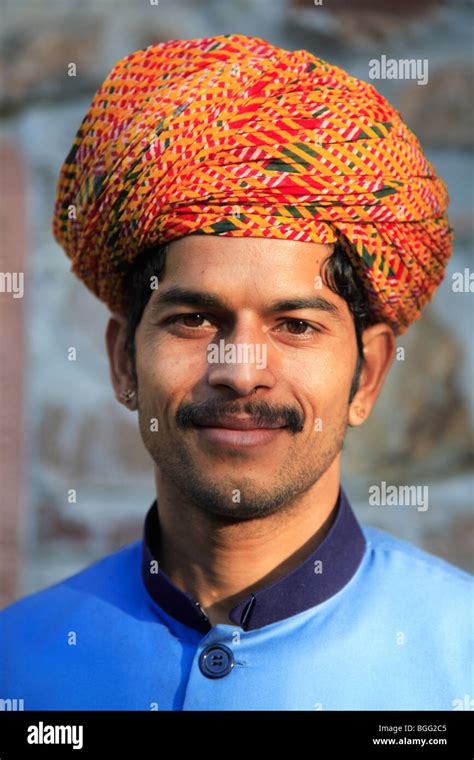 Portrait Of A Rajasthani Man Jaipur Rajasthan India Stock Photo Alamy