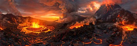 Volcano Eruption With Lava All Around 360 Panorama | 360Cities