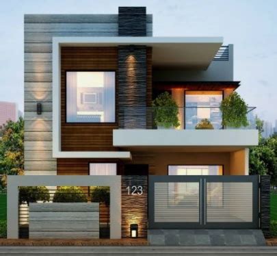 contoh rumah minimalis  lantai modern sederhana tampak depan