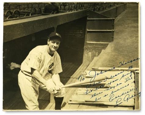 Amazing Lou Gehrig Signed Photograph.