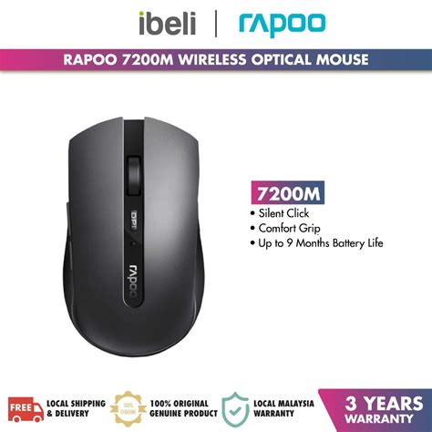 Rapoo M Multi Mode Silent Wireless Optical Mouse Years Warranty