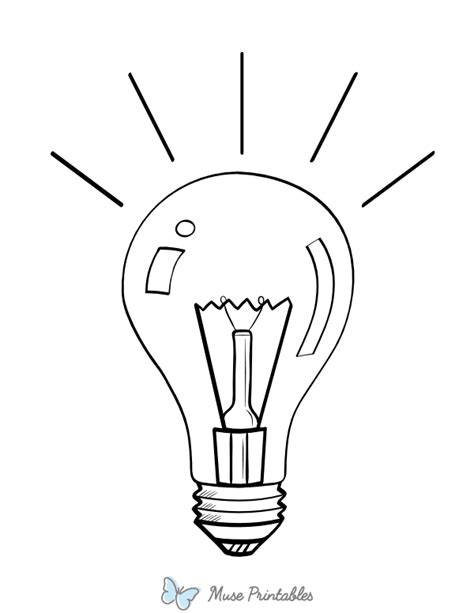 Printable Light Bulb Coloring Page