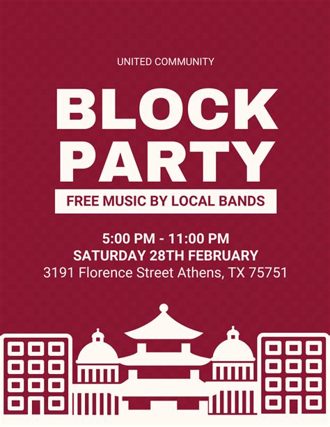 Local Band Block Party Flyer Template - Venngage