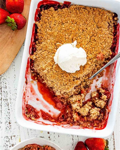 Strawberry Rhubarb Crisp Jo Cooks