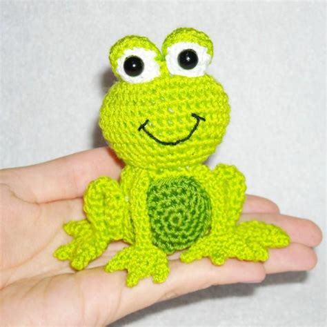 Crochet Frog Little Green Frog Amigurumi Frog Fairy Tail Frog Doll Frog