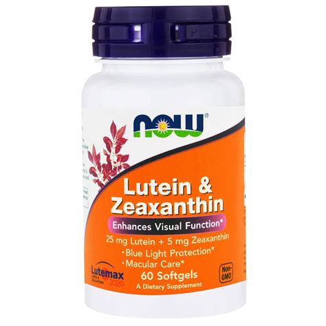 Now Foods Lutein And Zeaxanthin 60 Softgels By Iherb