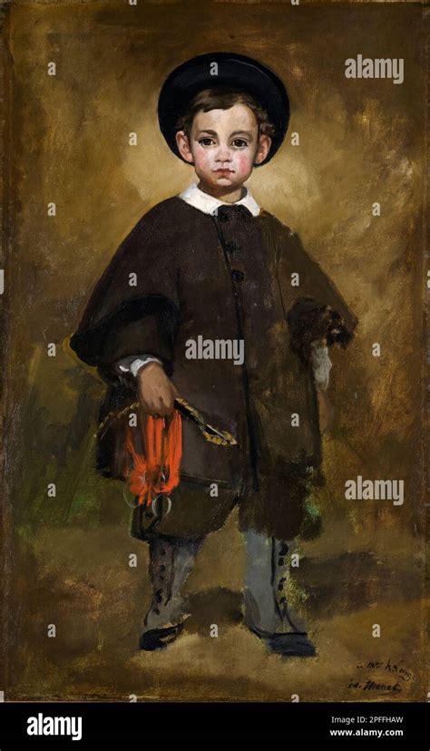 Edouard Manet, Child Portrait, painting in oil on canvas, 1862 Stock ...