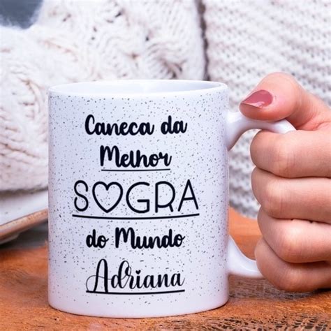 Caneca Porcelana Da Melhor SOGRA Do Mundo Nome Minimalista