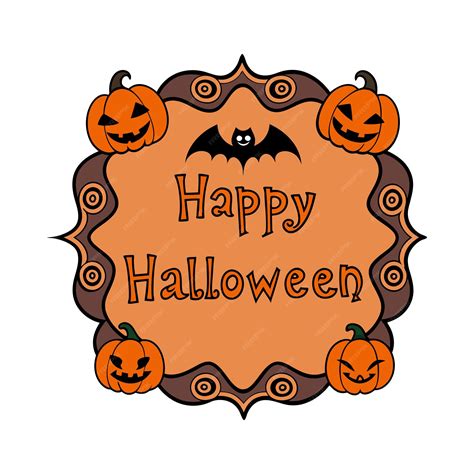 Premium Vector Vintage Creepy Halloween Frame Vector