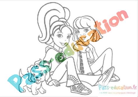 Coloriage gratuit Polly pocket PDF à imprimer