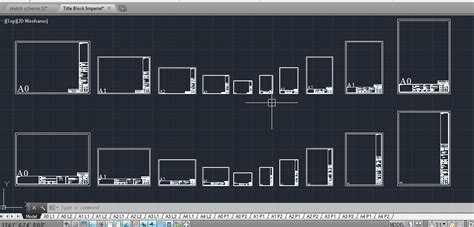 Titleblock layout - inches - Cadbull