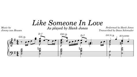 Hank Jones Plays Like Someone In Love Piano Transcription Youtube