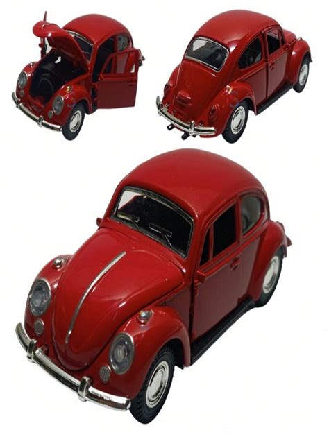 Carrinho De Ferro Fusca Fusquinha Abre Porta Cap Fric O Miniatura