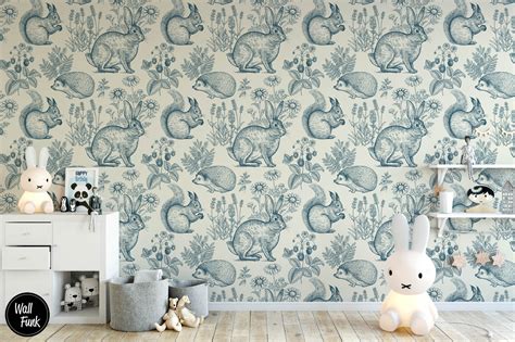 Woodland Nursery Wallpaper Removable Nursery Wallpaper - Etsy