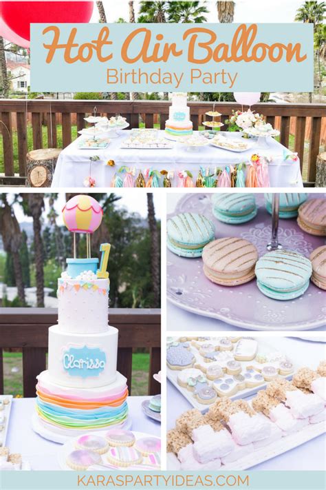 Kara S Party Ideas Hot Air Balloon Birthday Party Kara S Party Ideas