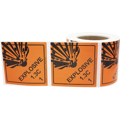 two rolls of orange and black explosive stickers