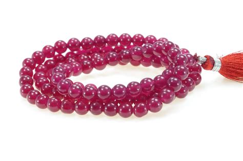 Beads Pink Ruby Mala Kempu Mala Size 5mm At Rs 499piece In