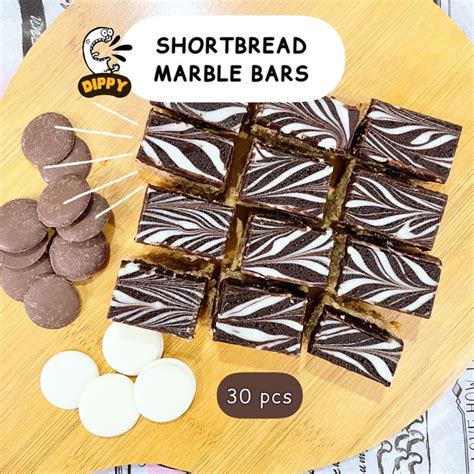 Kuih Raya Shortbread Marble Bars Biscuits Biskut Marble Choc Viral