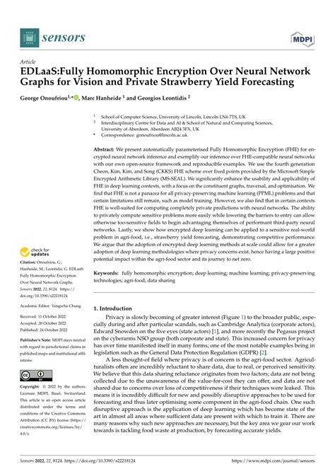 PDF EDLaaS Fully Homomorphic Encryption Over Neural Network Graphs