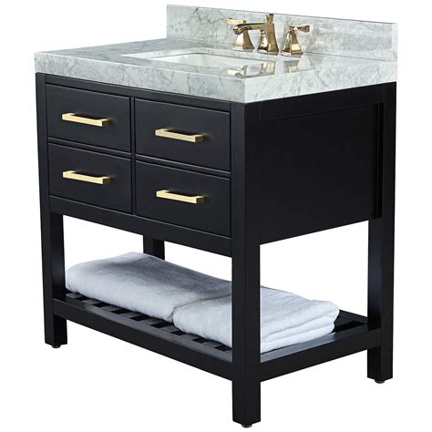 Elizabeth 36 Wide Single Sink Black Marble Vanity 85h52 Lamps Plus