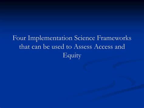 Ppt Using Queri And Implementation Science Theories And Frameworks To