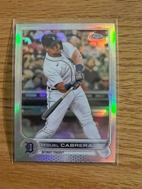 Topps Chrome Base Refractor Miguel Cabrera Detroit Tigers Ebay