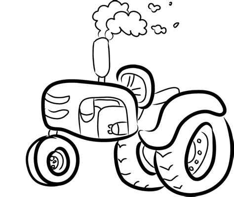 Tractor Drawing Outline at GetDrawings | Free download