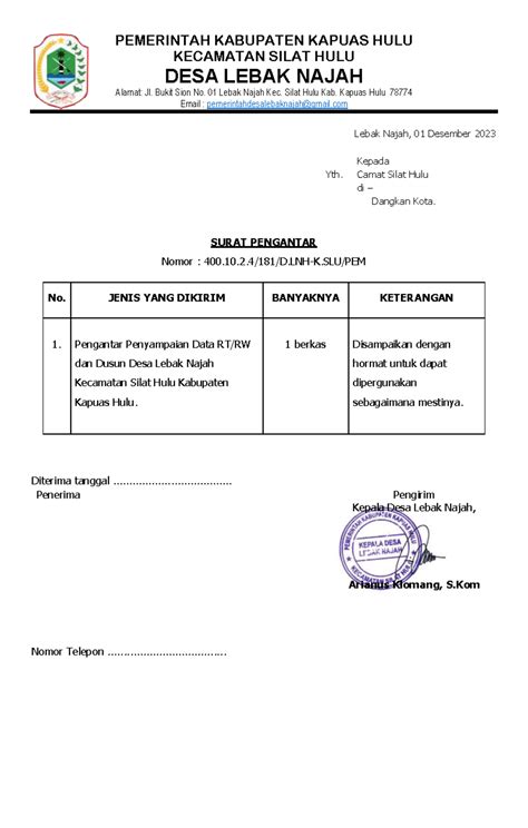 cara membuat surat pengantar rt rw 11