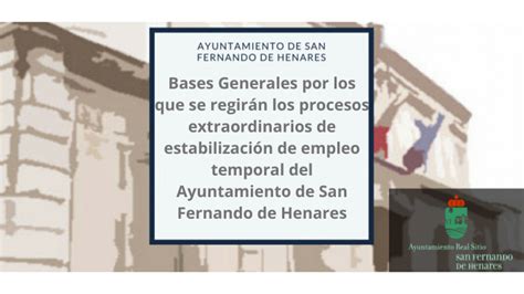 Convocatoria proceso de estabilización Bases generales Ayuntamiento