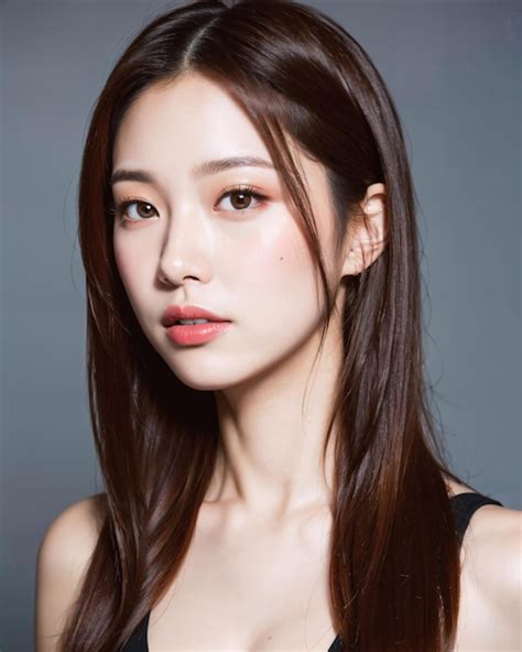 Premium Photo Portrait Of Beautiful Korean Women With Studio Background