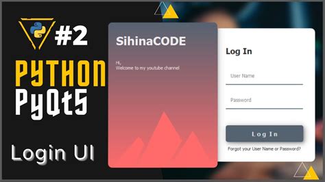 Python 3 Pyqt5 Login Form Designer Layout With Input Fields Gui Desktop