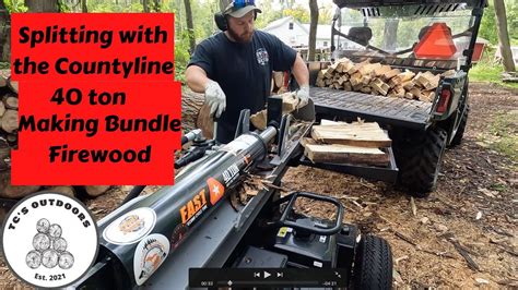 Countyline Log Splitter Making Bundle Wood 4K YouTube