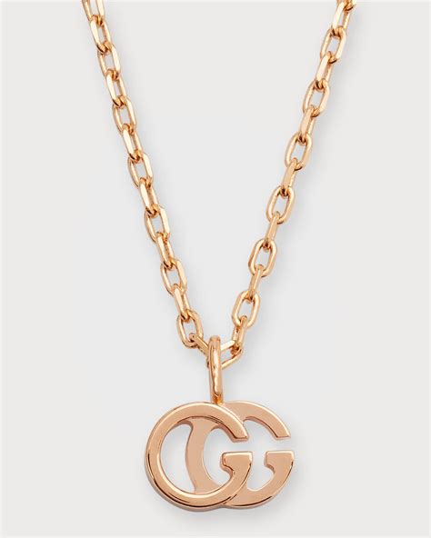 Gucci 18k Yellow Gold Gg Running Necklace Neiman Marcus