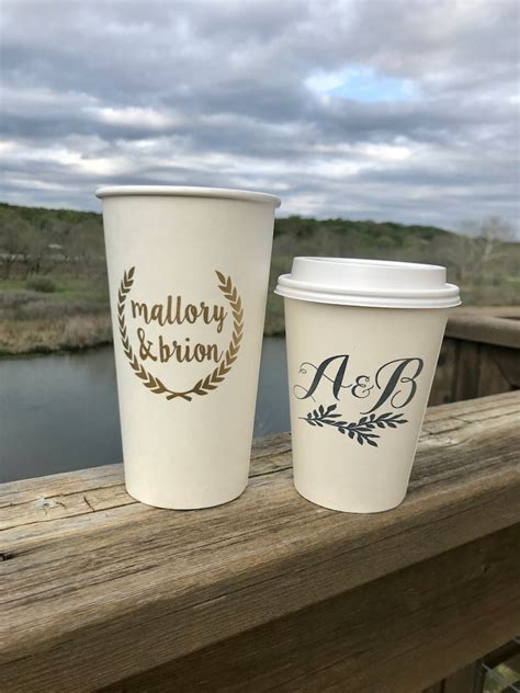 Personalized Coffee Cups with Lids Monogrammed Custom | Etsy