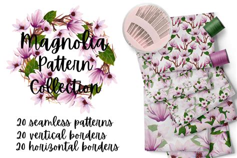 Magnolia Pattern Collection Graphic by Andreea Eremia Design · Creative ...