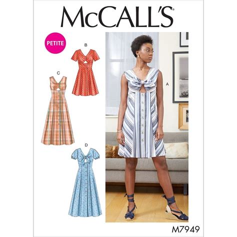 Misses And Miss Petite Dresses McCalls Sewing Pattern M7949 Petite