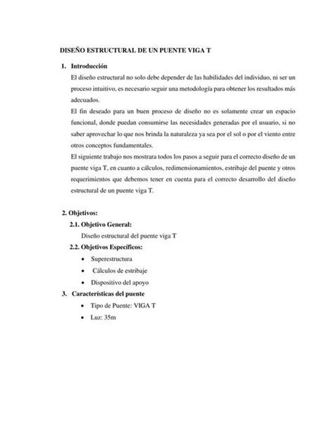 Dise O Estructural De Una Puente Viga T Ingenieria Civil Udocz