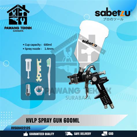 Jual Sabetzu Spraygun HVLP Gravity Besar 600ML Airbrush Semprotan Cat