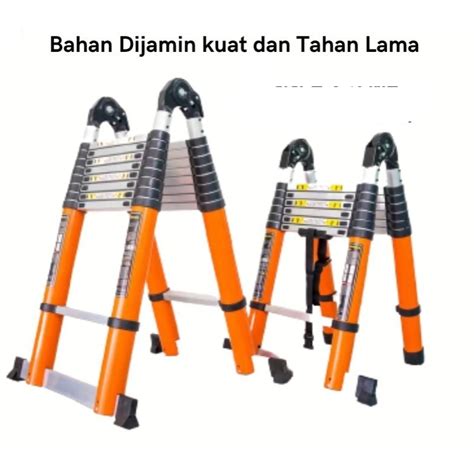 Jual Tangga Lipat Aluminium Teleskopik 6 8 M Double Telescopic 6 8