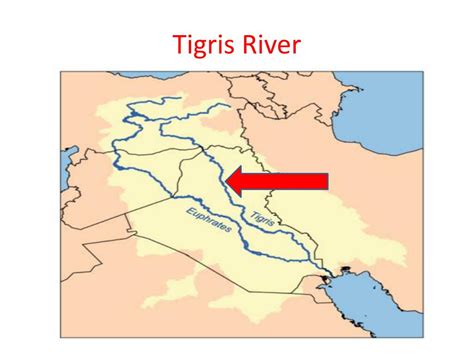 Tigris River On A World Map - Map