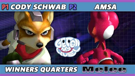 Goml Cody Schwab Fox Vs Amsa Yoshi Smash Melee Ssbm Youtube