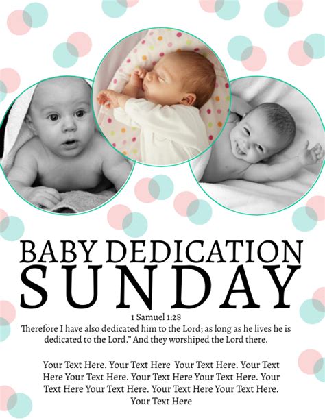 Church Baby Dedication Sunday Template Postermywall