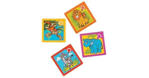 Jungle Safari Zoo Animal Slide Puzzle Party Favor | Zoo animal party ...