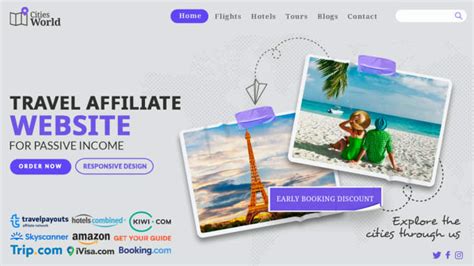 Provide Automated Travel Affiliate Website For Passive Income By