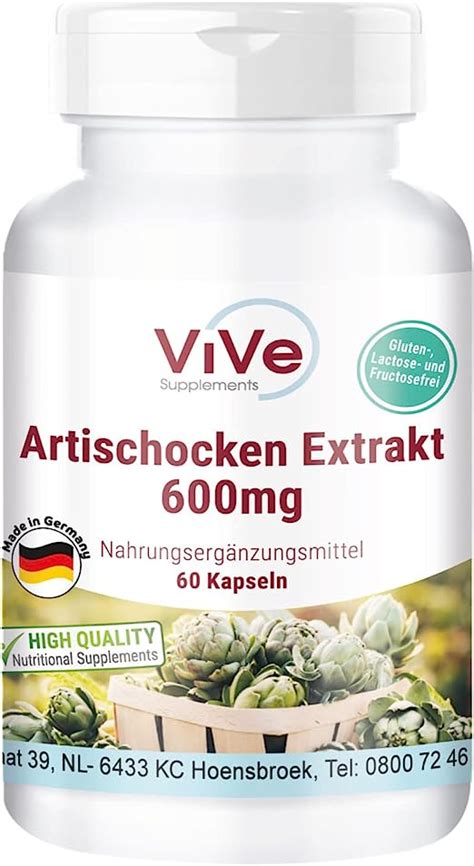 Artischocken Extrakt Mg Kapseln Standardisierter Extrakte