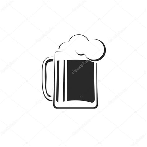 Beer Mug Vector Black And White