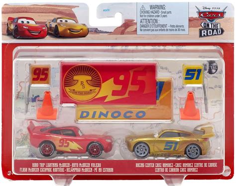 Disney Pixar Cars On The Road Metal Road Trip Lightning Mcqueen Racing