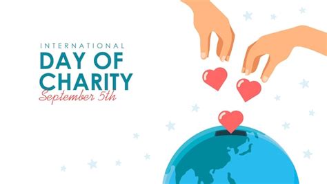 Premium Vector International Day Of Charity Banner Template Vector