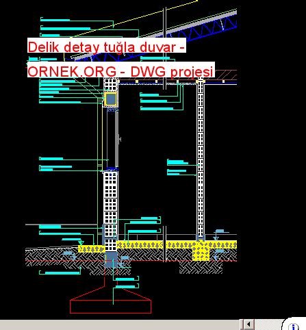 Delik Detay Tu La Duvar Dwg Projesi Autocad Projeler Hot Sex