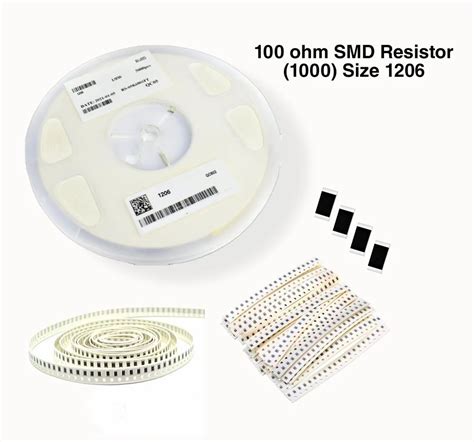 1 Ohm, 10 Ohm, 33 Ohm, 36 Ohm , 100k SMD Resistor, For Electrical ...